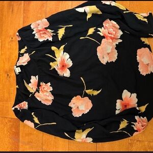 Billabong Black Floral Blouse